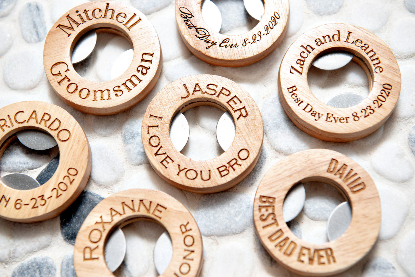 Personalized Engraved Circle Bottle Opener