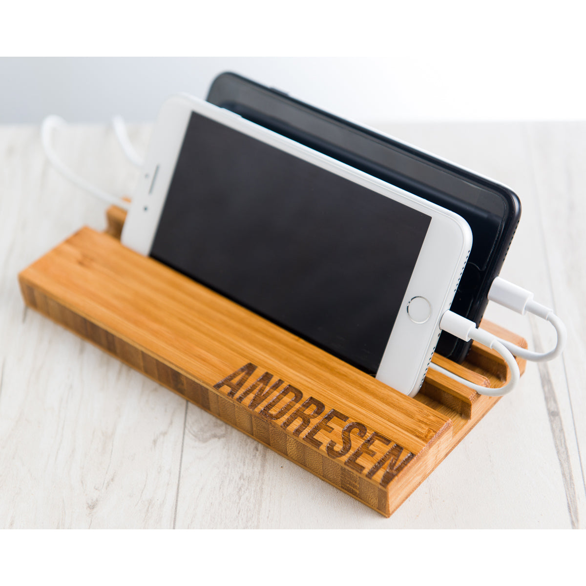 The Double Slot Personalized Phone Charging Dock