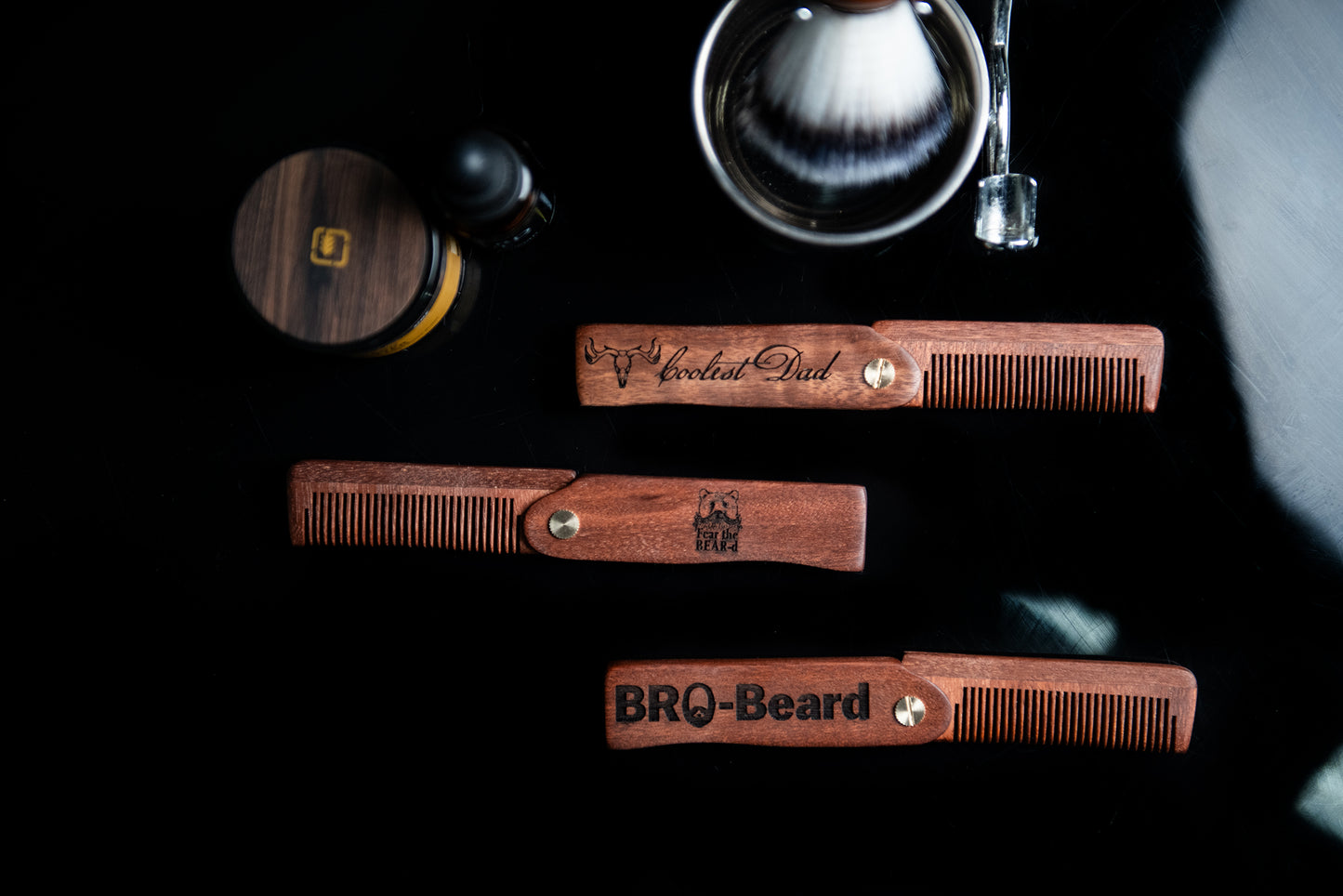 Personalized Beard Comb - Flat or Folding Design