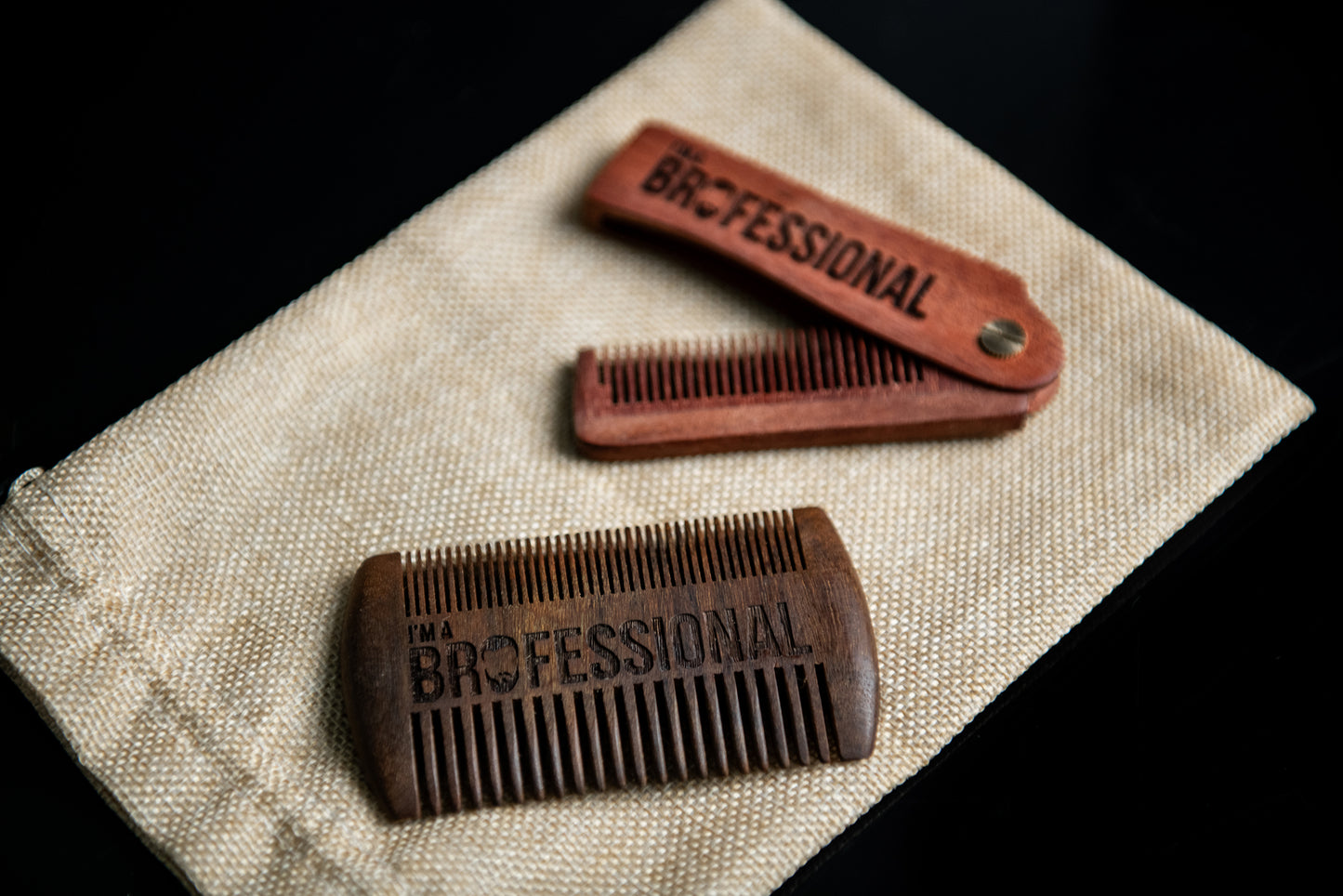 Personalized Beard Comb - Flat or Folding Design