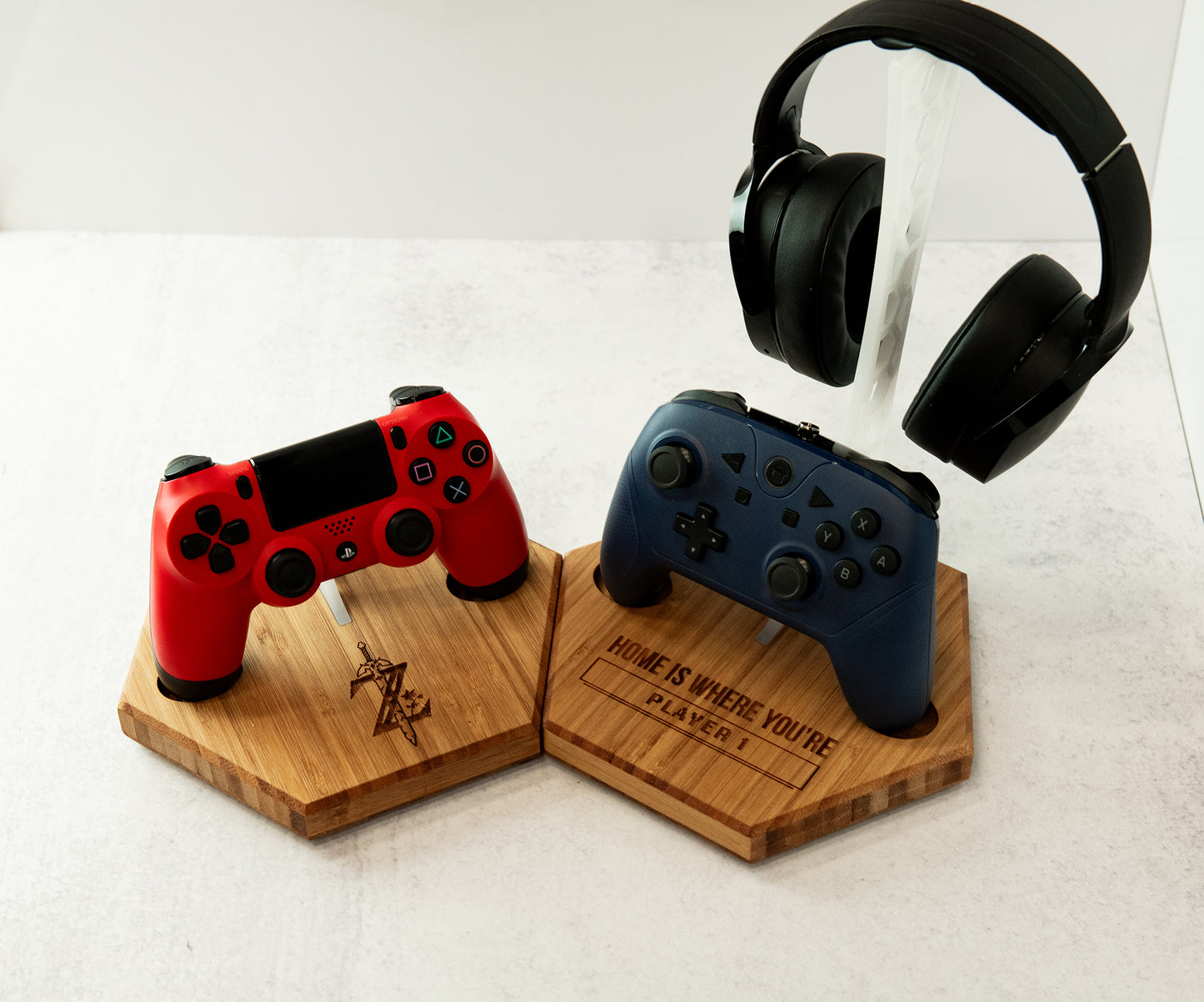 Personalized Wood Charging Stand For Gaming Controller