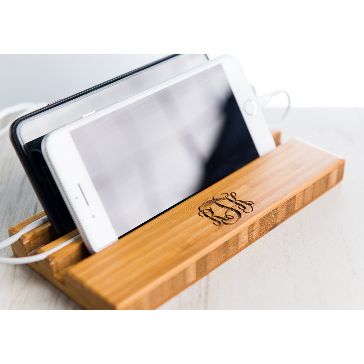 The Double Slot Personalized Phone Charging Dock