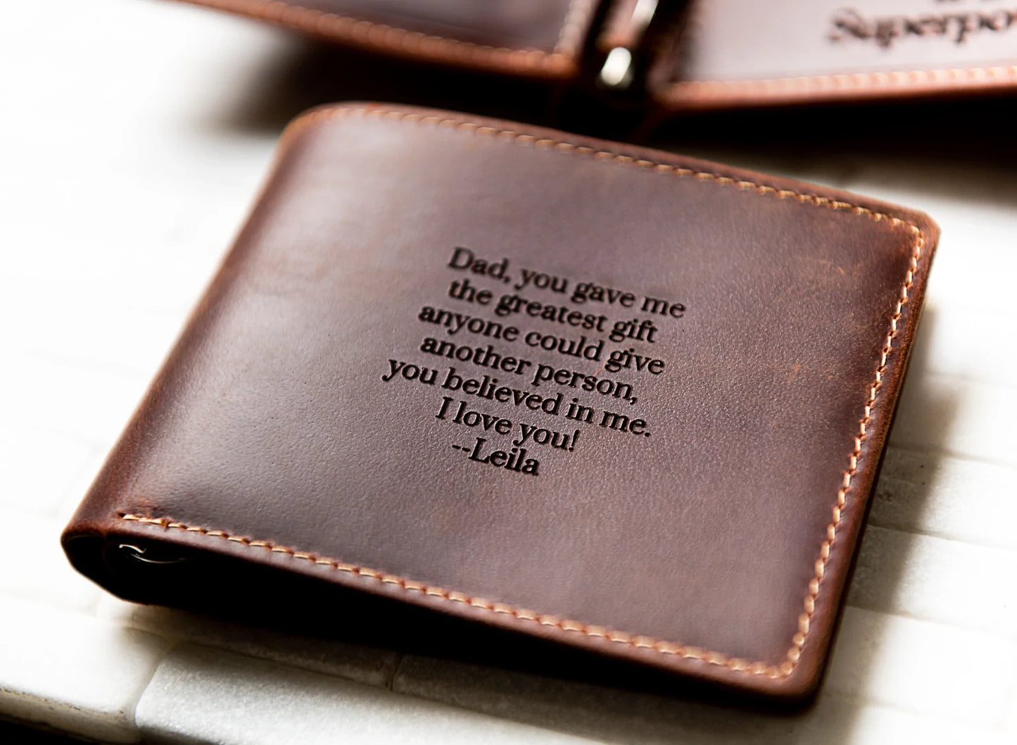 The Key Largo Personalized Leather Wallet
