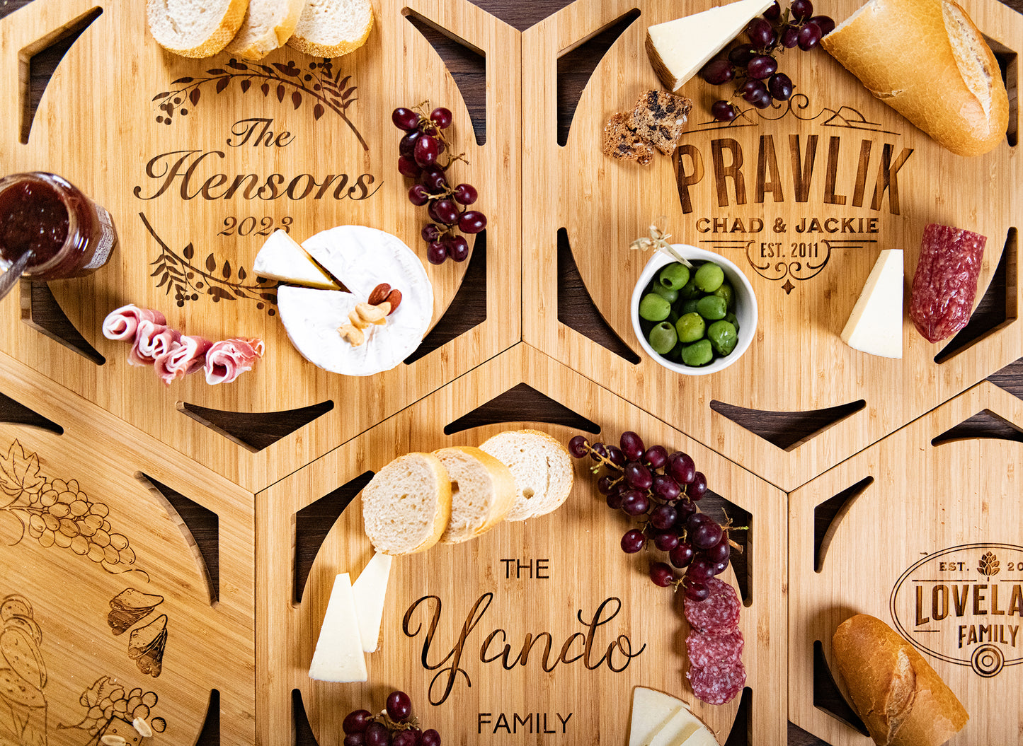 Personalized Charcuterie Board with Engraved Guide