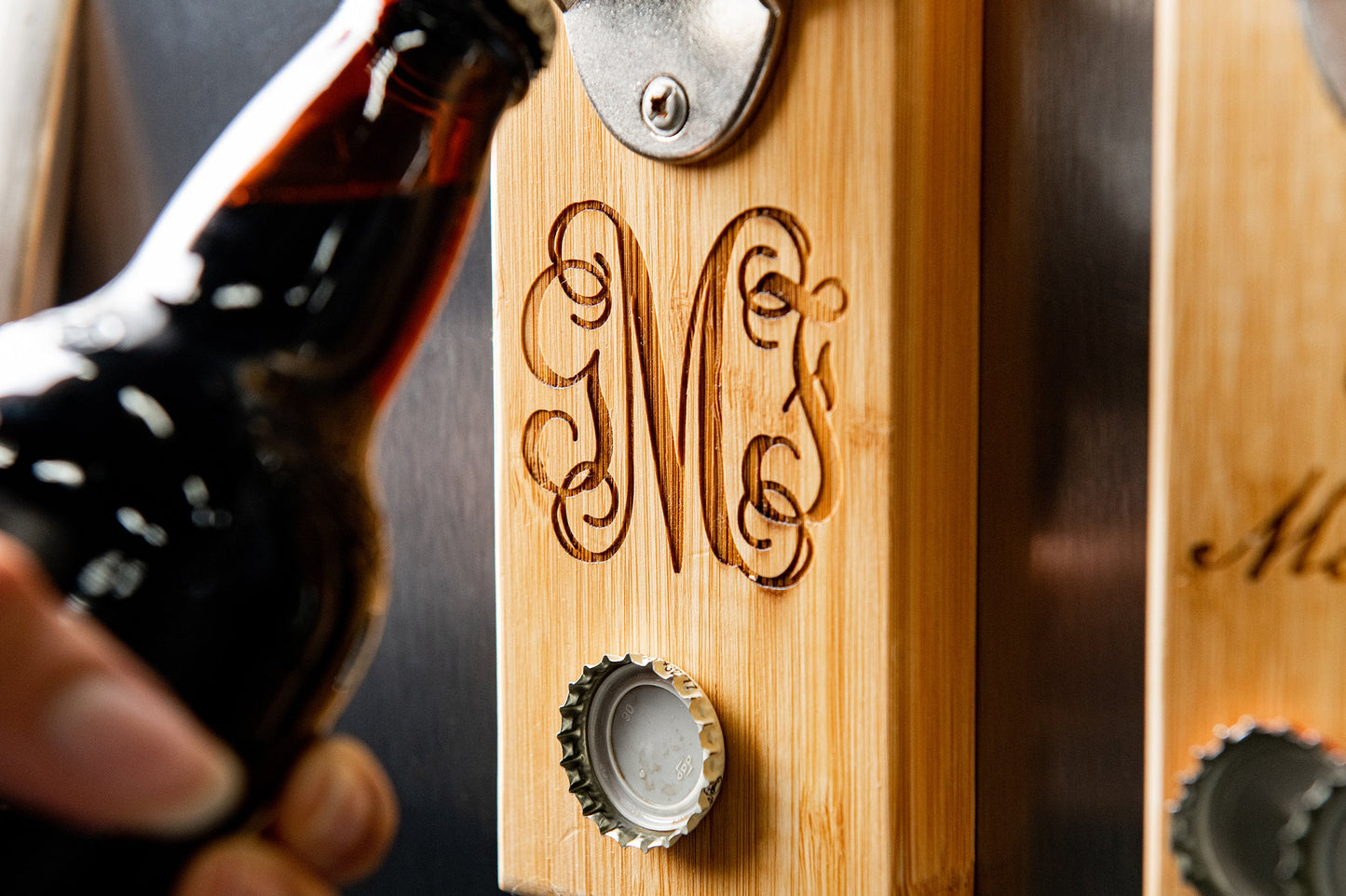 Magnetic Fridge Mount Personalized Bottle Opener