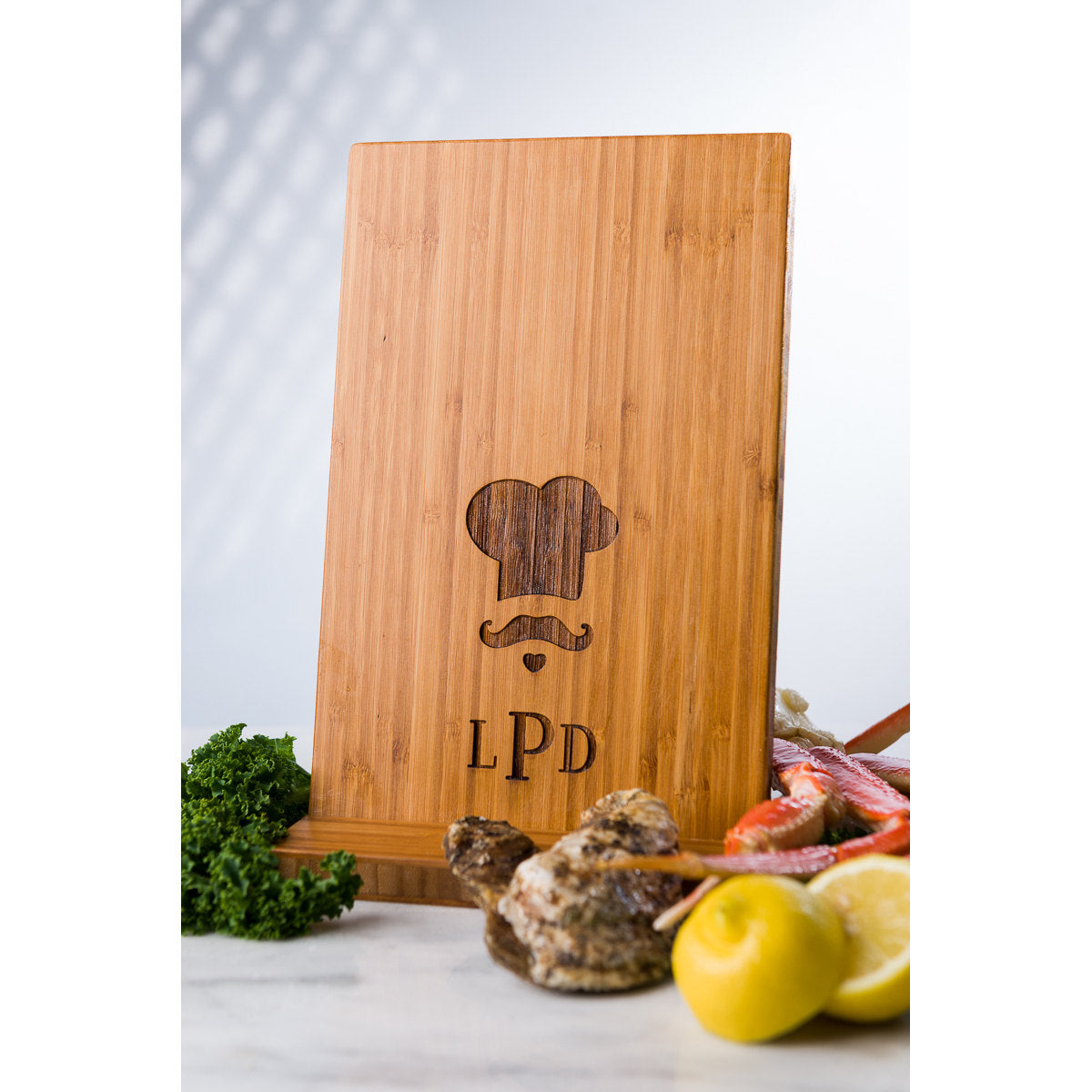 Personalized Chef Hat and Mustache Cutting Board