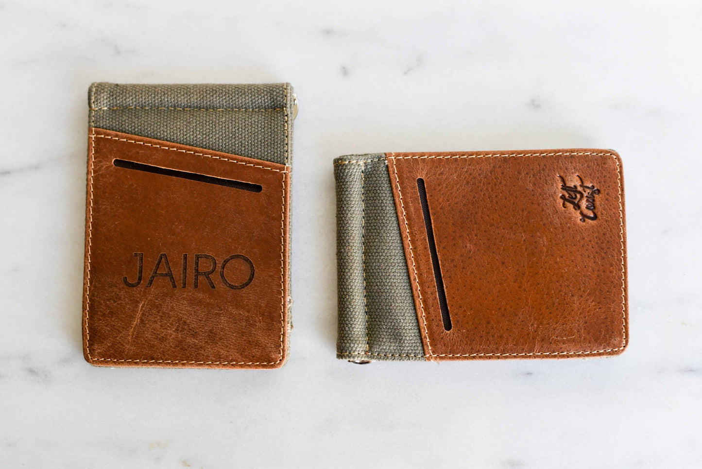 The Desoto Personalized Leather Slim Wallet