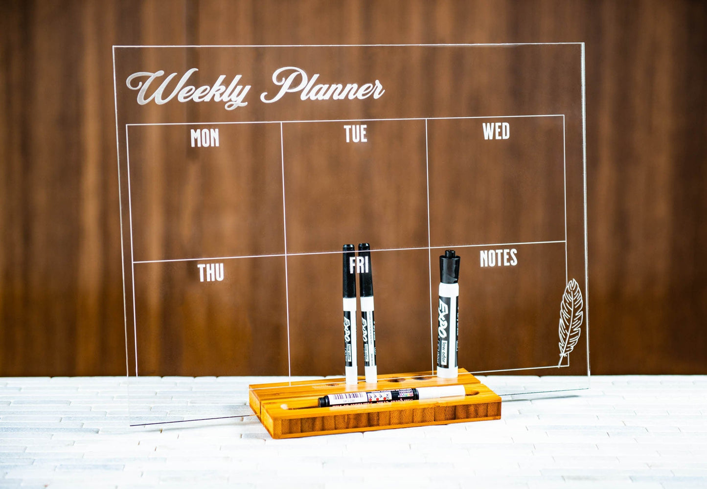 Engraved Laser Cut Acrylic Weekly Planners