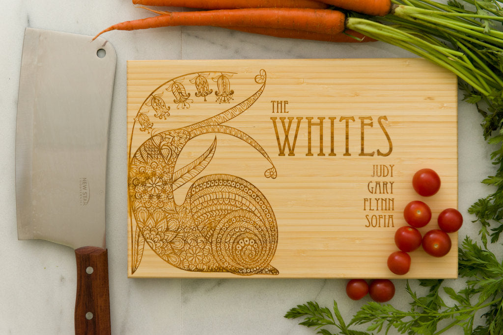 Personalized Snail Cutting Board