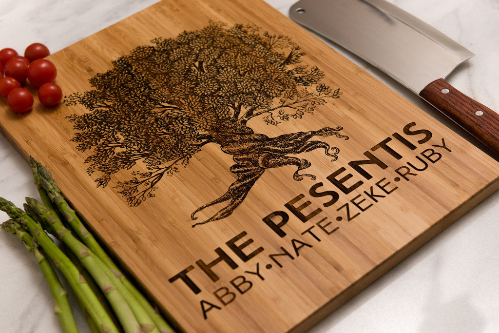 Personalized Gnarled Tree Cutting Board