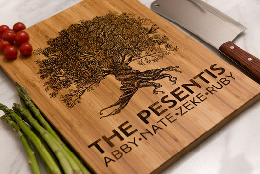 Personalized Gnarled Tree Cutting Board