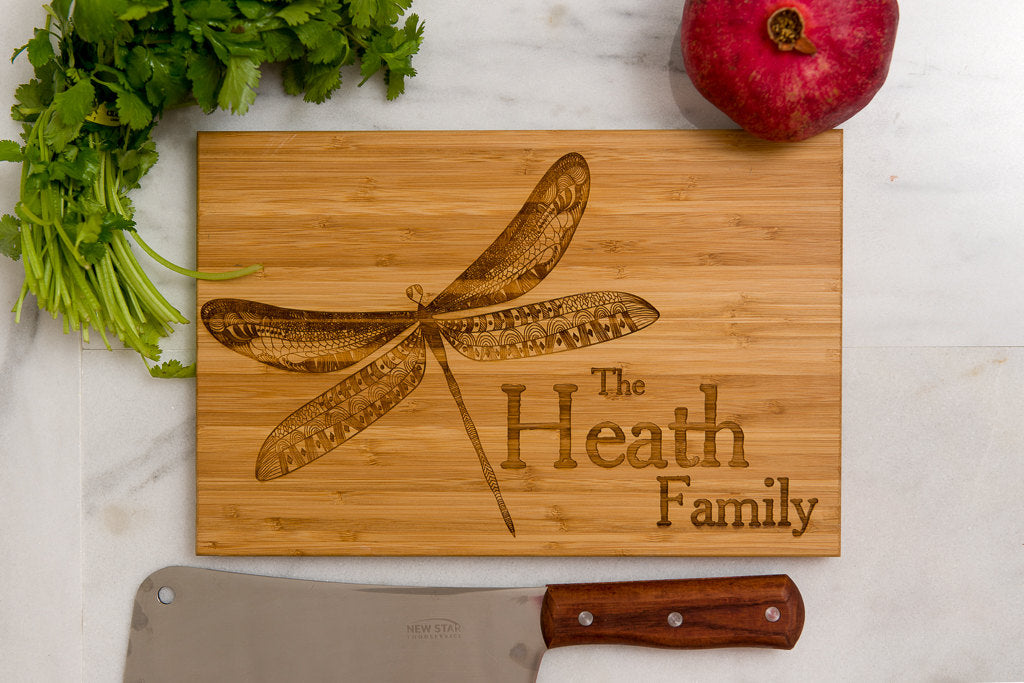 Personalized Dragonfly Cutting Board