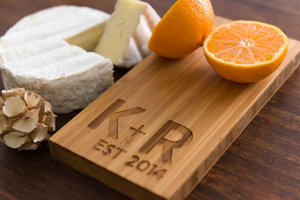 Personalized Engraved Initials Cheese Board