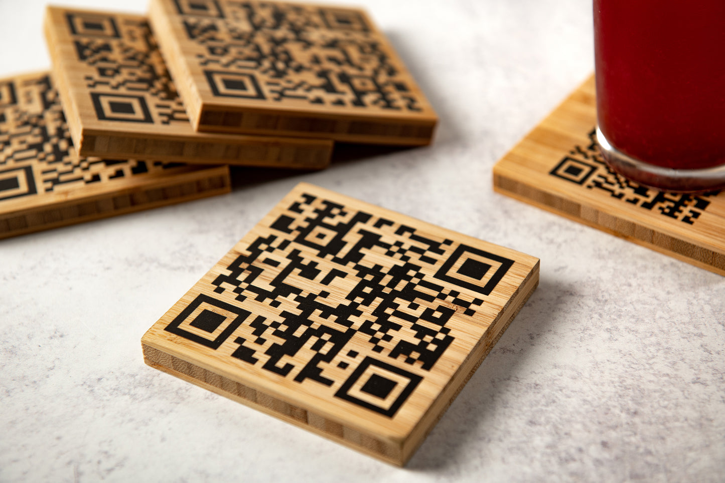 QR Code Wood Coasters